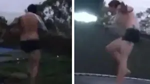 Mann versucht in Unterwäsche vor der Polizei zu fliehen. Flucht nach Striptease misslungen!