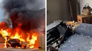 Horror-Crash! Teenager fahren gestohlenes Auto in Haus, Paar verliert Zuhause