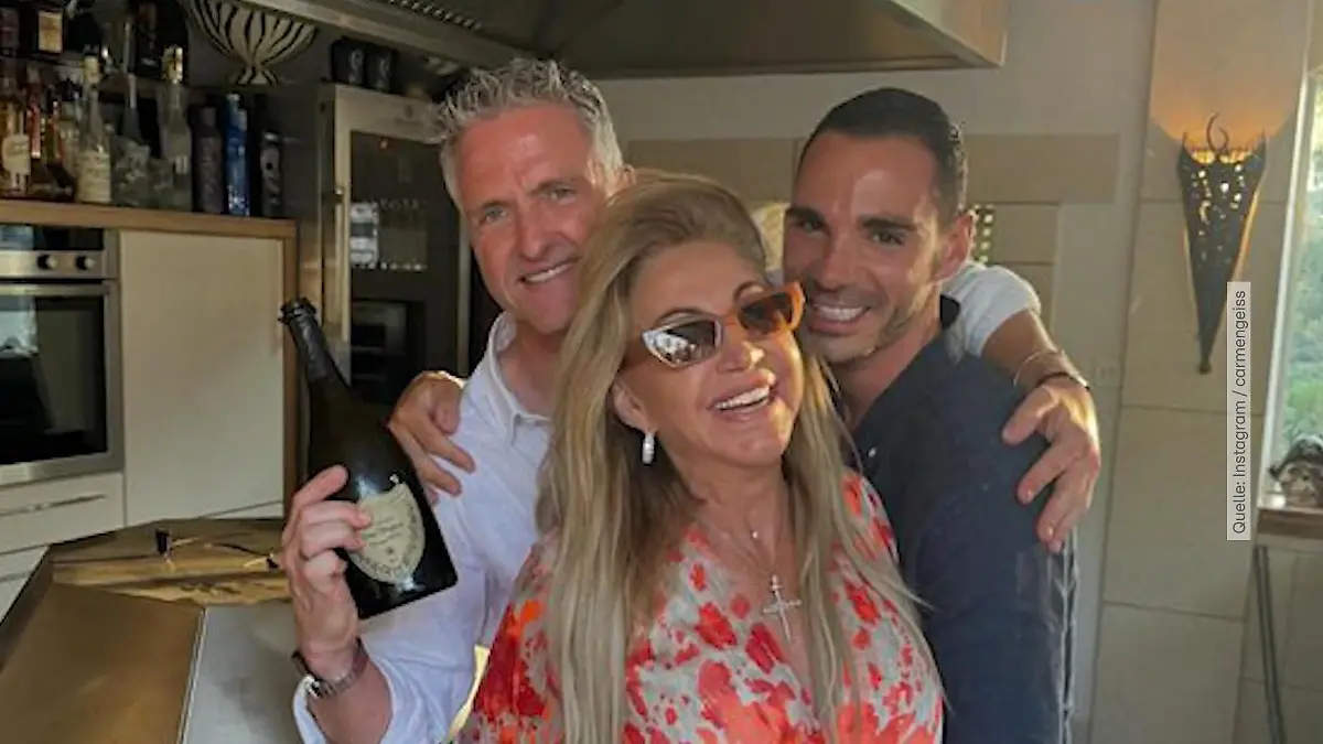 Kult-Millionärin Carmen Geiss freut sich riesig für die zwei Ralf Schumacher glücklich mit seinem Étienne