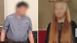 Mutter und Überlebende Hand in Hand durch den Prozess Mordprozess gegen Mädchenmörder