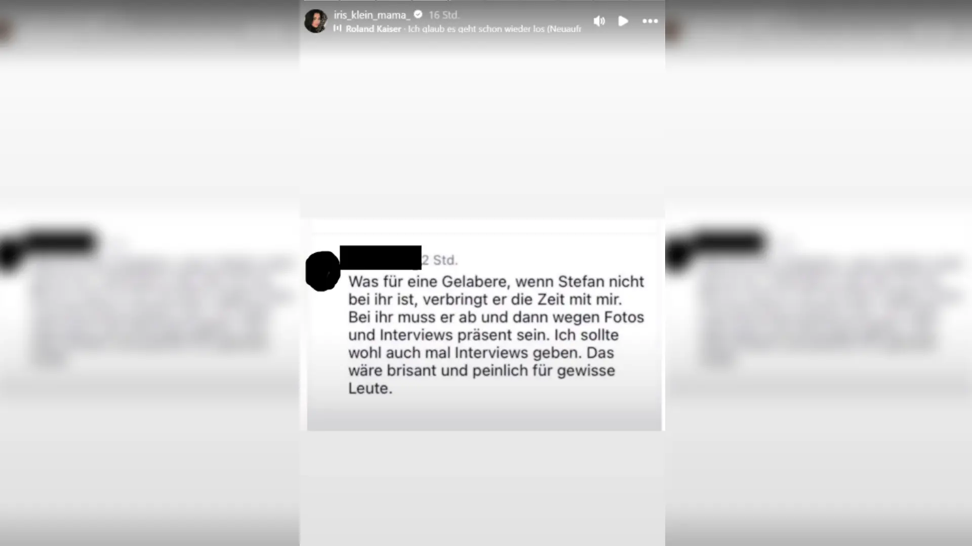 Iris Klein Hater Kommentar