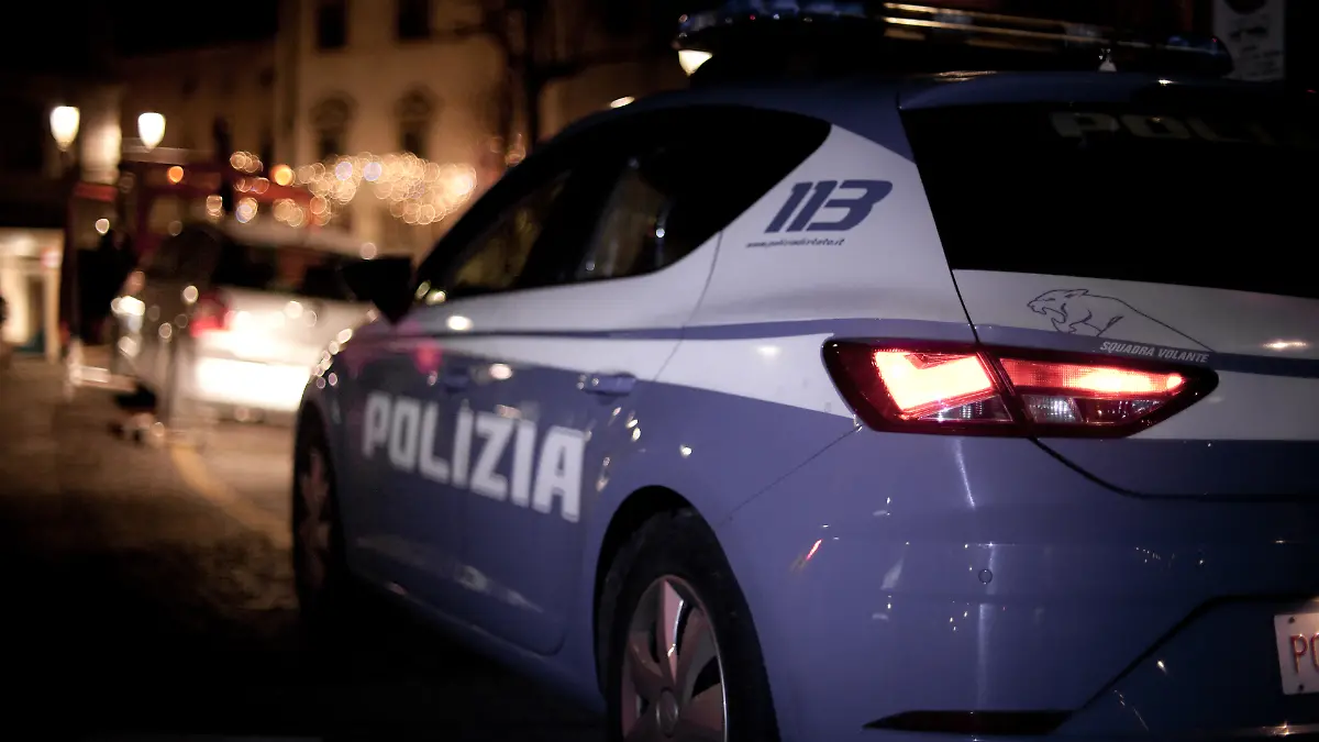 Padua, Italy - December 30, 2019 Italian Police in Padua during security activity.