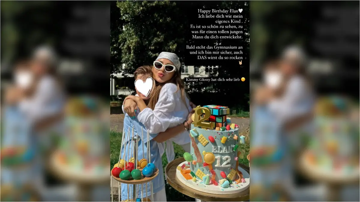 Kim Gloss gratuliert Stiefsohn Elan