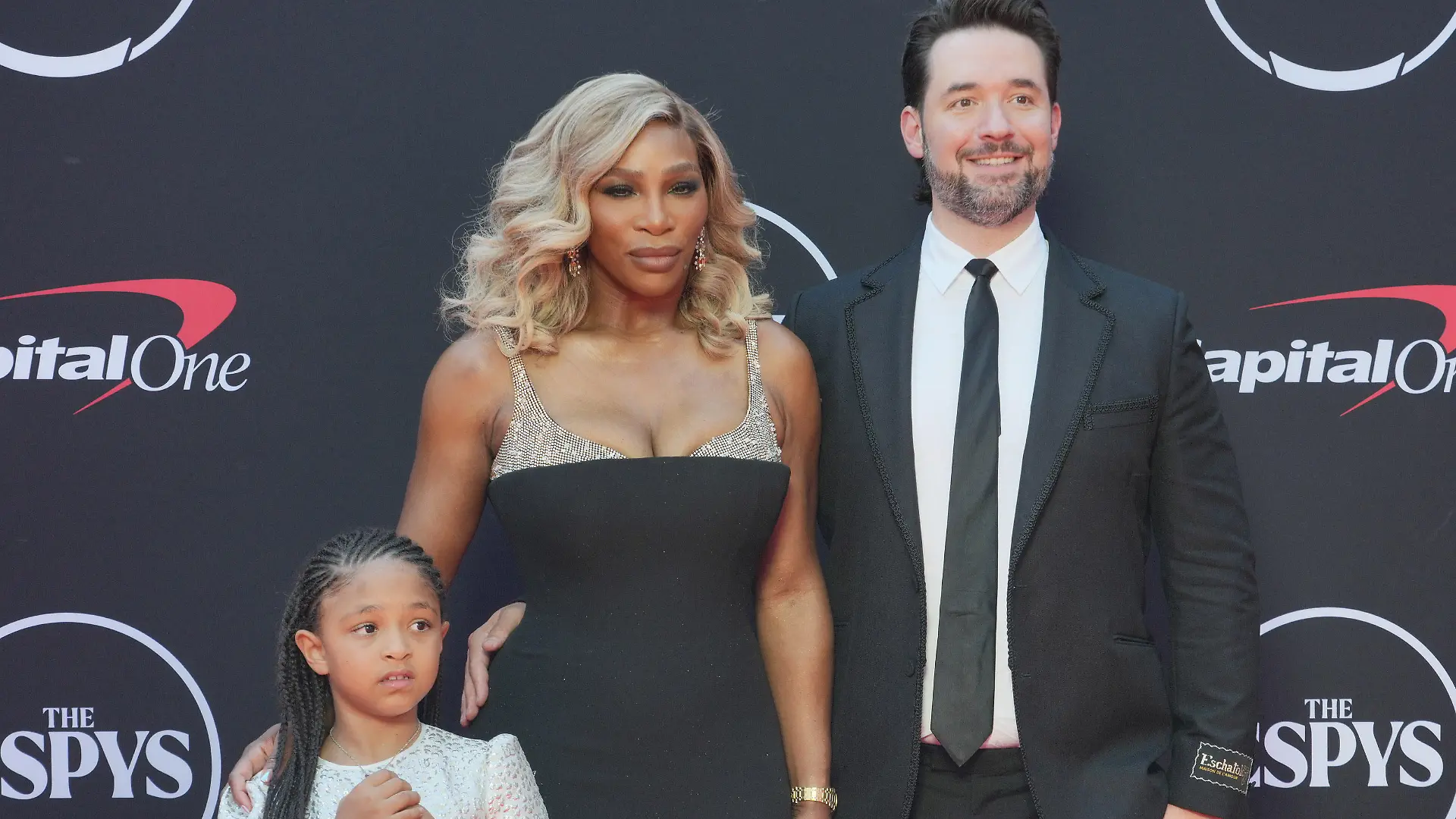 (L-R) Olympia Ohanian Jr, Serena Williams and Alexis Ohanian at The 2024 ESPYS held at the Dolby Theatre in Hollywood, CA on Thursday, ?July 11, 2024.