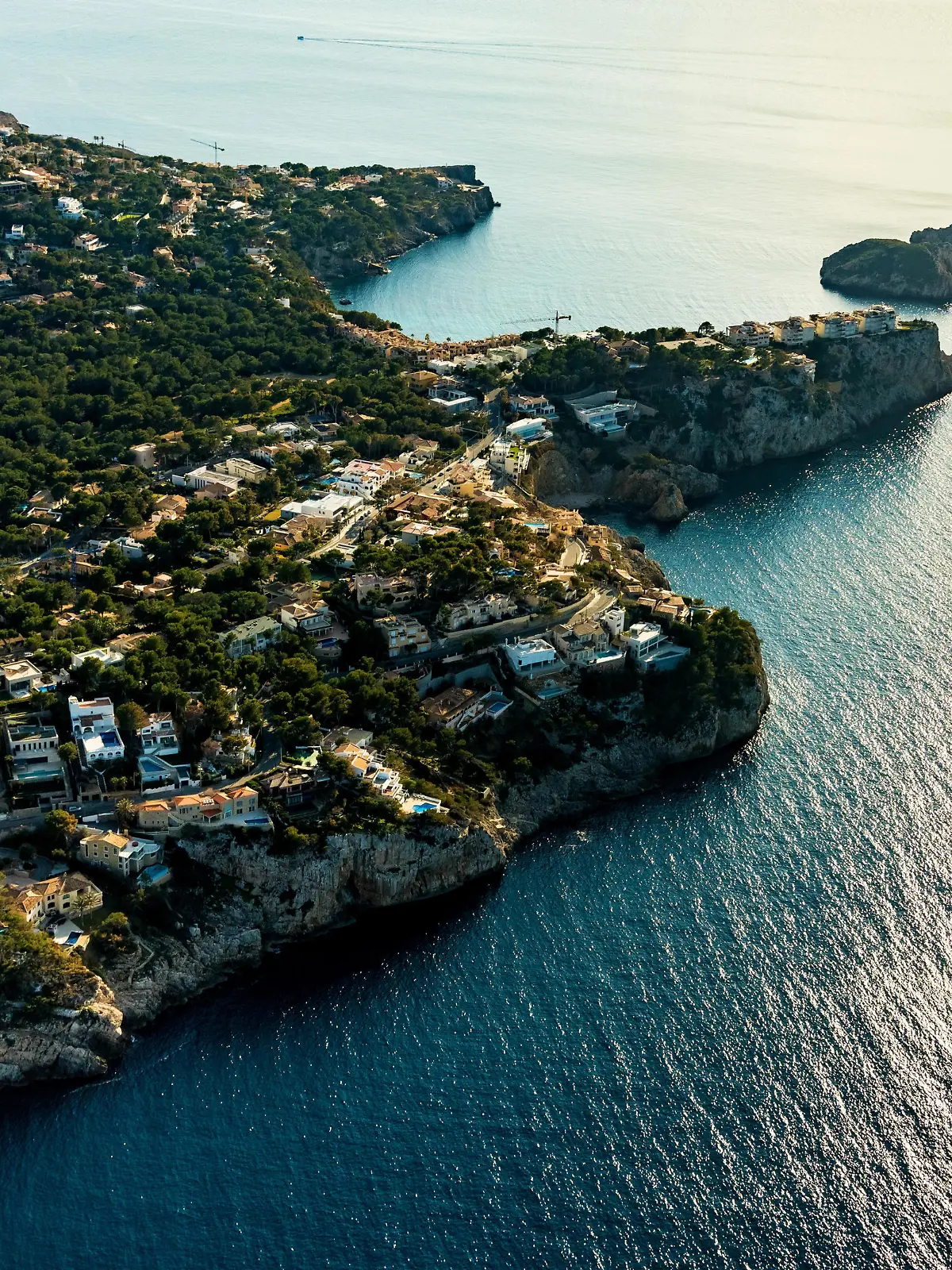 Landzunge Santa Ponsa, Es Malgrats Insel, 04.01.2020, Luftbild, Spanien, Balearen, Mallorca, Calvia | Santa Ponsa promontory and Es Malgrats island, 04.01.2020, aerial view, Spain, Balearic Islands, Majorca, Calvia