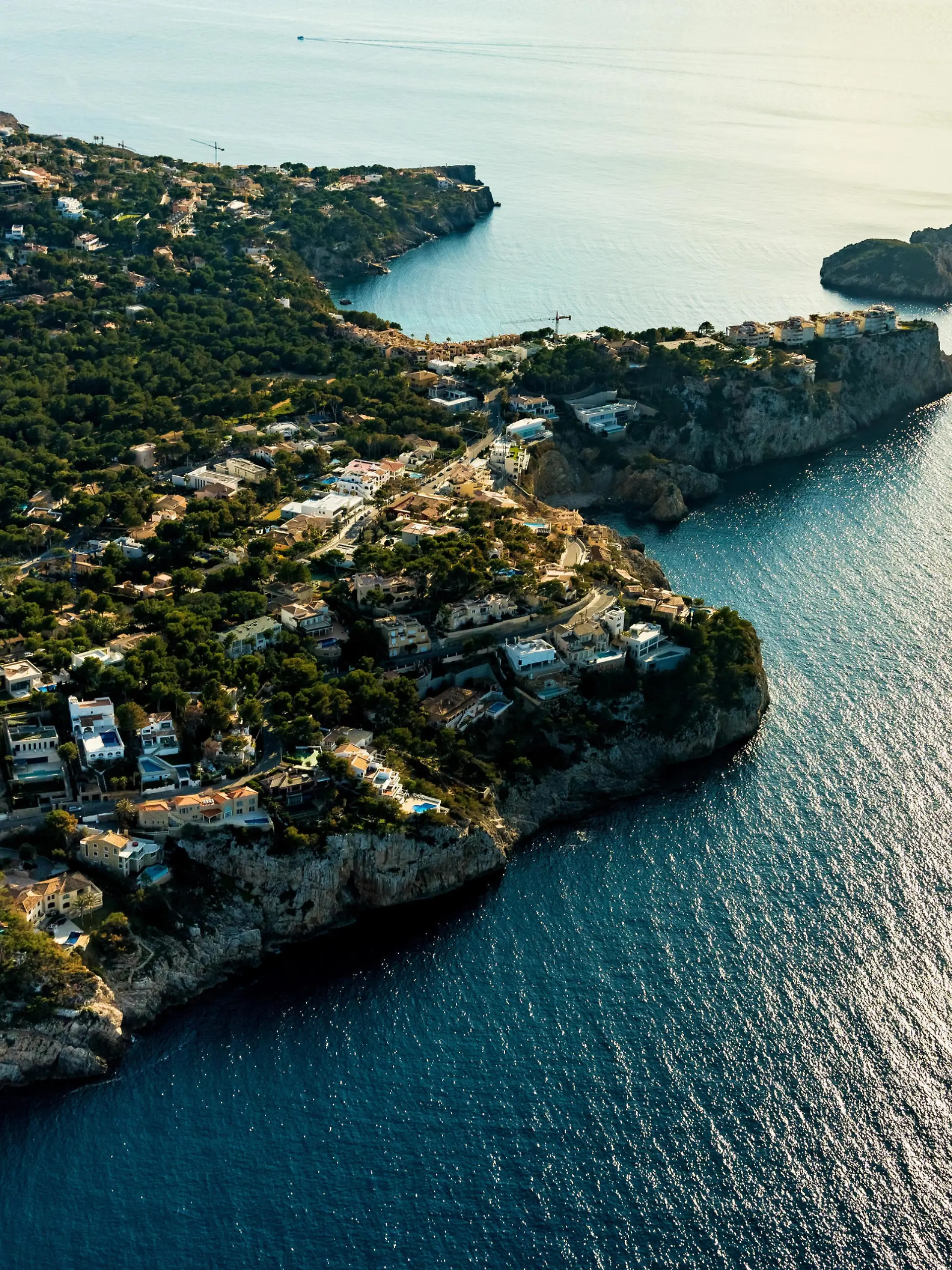 Landzunge Santa Ponsa, Es Malgrats Insel, 04.01.2020, Luftbild, Spanien, Balearen, Mallorca, Calvia | Santa Ponsa promontory and Es Malgrats island, 04.01.2020, aerial view, Spain, Balearic Islands, Majorca, Calvia