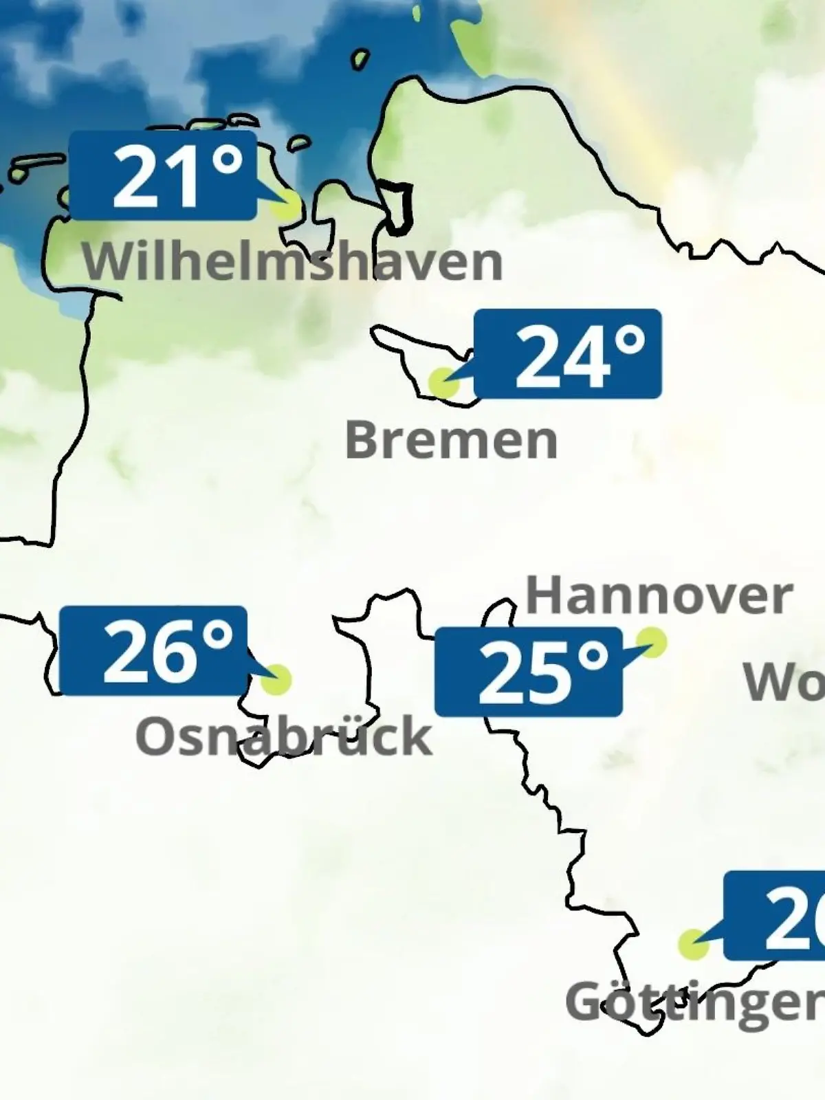 Bild zu: "Wolken- und Regenfilm für Niedersachsen und Bremen"