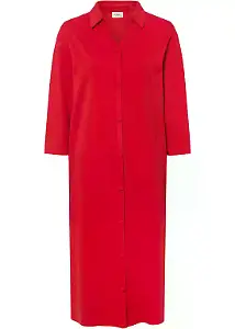 Shirt-Blusen-Kleid in Midi-Länge