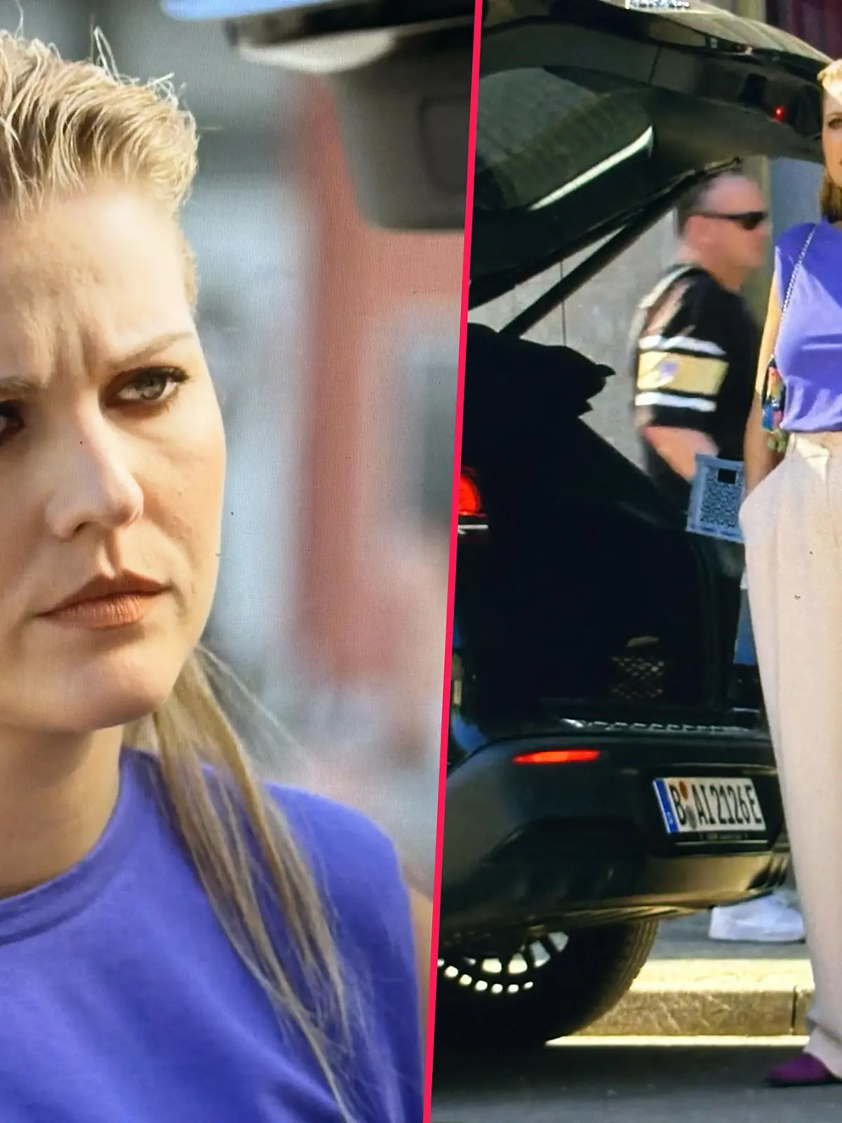 So stylt ihr Alicias violetten Look nach.