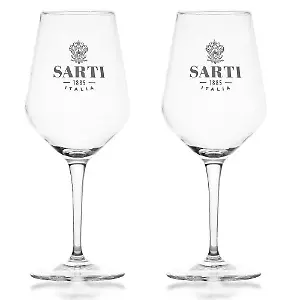Original Sarti 1985 Italia Stielglas (Zwei Stück)