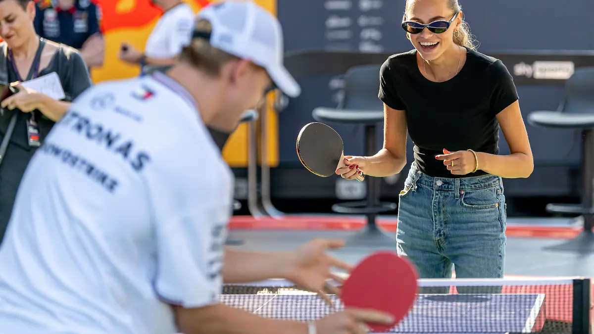 MOGYOROD, HUNGARY: Laila Hasonovic, Mick Schumacher s Girlfriend, at the 2024 Formula 1 Hungarian Grand Prix at the Hungaroring in Mogyorod, Hungary.