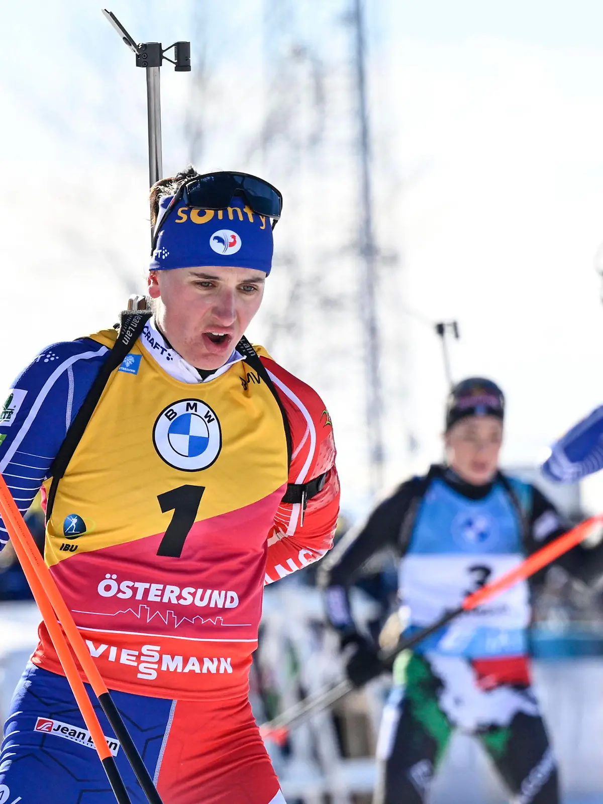 ÖSTERSUND 20230312 France s Julia Simon in the ladies mass start 12.5 km during the Biathlon World Cup in Östersund. Östersund Sweden x10040x *** ÖSTERSUND 20230312 Frances Julia Simon in the ladies mass start 12 5 km during the Biathlon World Cup in Östersund Östersund Sweden x10040x, PUBLICATIONxNOTxINxDENxNORxSWExFIN Copyright: xAndersxWiklund/TTx BIATHLON WORLD CUP ÖSTERSUND