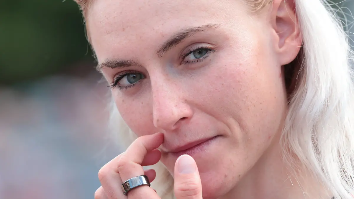 Giro d’Italia 2024 UCI Cycling race - Stage 20. Bassano del Grappa, Italy on May 25, 2024. Stage 20th of 184 km from Alpago to Bassano del Grappa. Tadej Pogacar (SLO) UAE Team Emirates wins and keeps his Pink Jersey of leader ahead of the final stage in Roma. Urska Zigart (Tadej Pogacar girlfriend SLO)