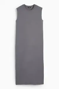 Basic-Kleid mit Schlitz