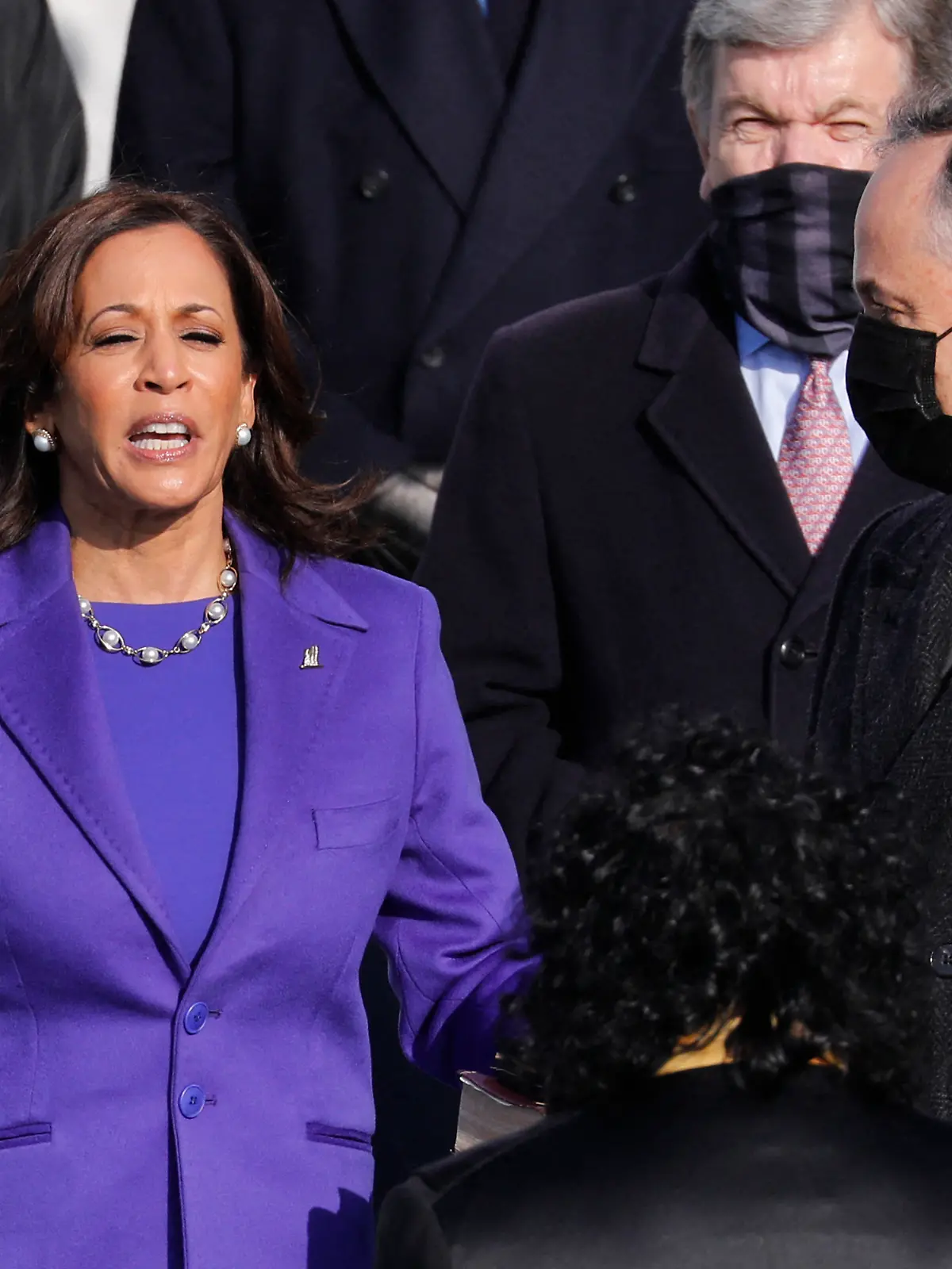 US-Vizepräsidentin Kamala Harris bei Joe Bidens Amtseinführung. 