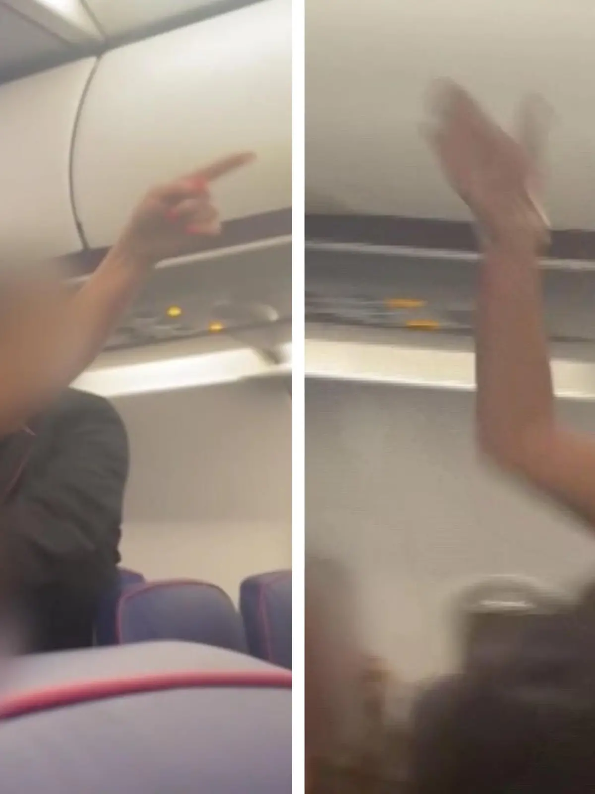 Bei einem Flug der Airline WizzAir von London nach Zypern betrinken sich zwei Fluggäste mit selbst mitgebrachtem Alkohol. Eine der beiden berauschten Frauen fängt an, unkontrolliert andere Passagiere anzupöbeln. Wie die Besoffski-Aktion aussieht, zeigen wir im Video!