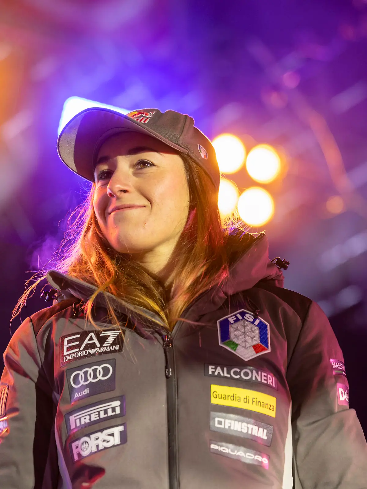ALPINE SKIING - FIS WC Altenmarkt/Zauchensee ALTENMARKT/ZAUCHENSEE,AUSTRIA,13.JAN.24 - ALPINE SKIING - FIS World Cup, downhill, ladies, award ceremony. Image shows Sofia Goggia ITA.