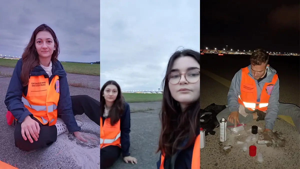 Aktivisten der Letzten Generation legen den Flughafen Köln-Bonn lahm. Sie klebten sich am Mittwoch (24. Juli) morgens auf die Start- und Landebahn. 