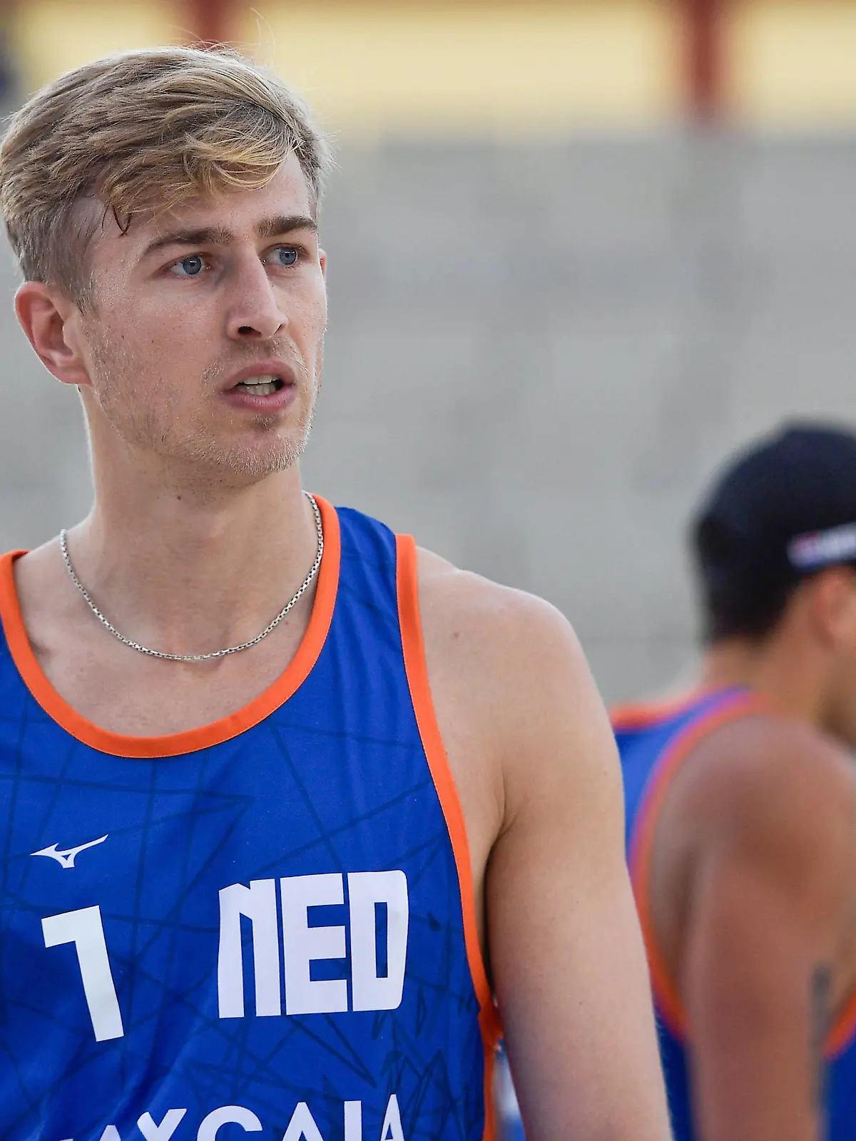 2023-10-11 Beach World Champs Tlaxcala 2023 - Day 6 TLAXCALA, MEXICO - OCTOBER 11: Steven van de Velde of the Netherlands during Day 6 of the Beach World Champs Tlaxcala 2023 at Tlaxcala Plaza de Toros on October 11, 2023 in Tlaxcala, Mexico. Photo by Pablo Morano/BSR Agency Tlaxcala Mexico Content not available for redistribution in The Netherlands directly or indirectly through any third parties. Copyright: xBSRxAgencyx