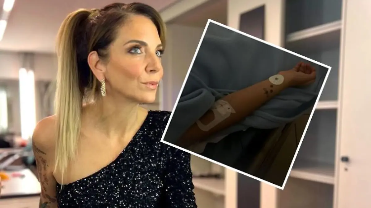 Collage von Danni Büchner und einem Krankenhausfoto von Jada.