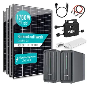 1.760-Watt-Balkonkraftwerk mit 4.4-Kilowatt-Speicher von Pianeta