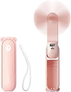 Mini-Handventilator 3-in-1 von Jisulife (Rosa)