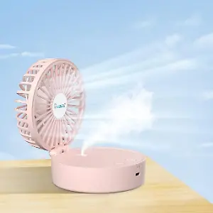 Faltbarer Mini-Ventilator in Rosa