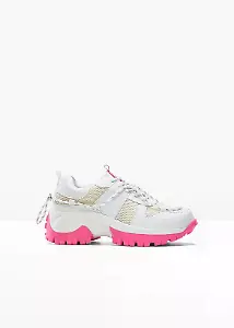 Chunky Sneaker mit pinken Details