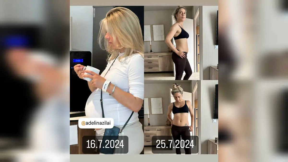 Neu-Papa Mola Adebisi zeigt nach der Geburt Vorher-Nachher-Fotos von Adelinas Babybauch