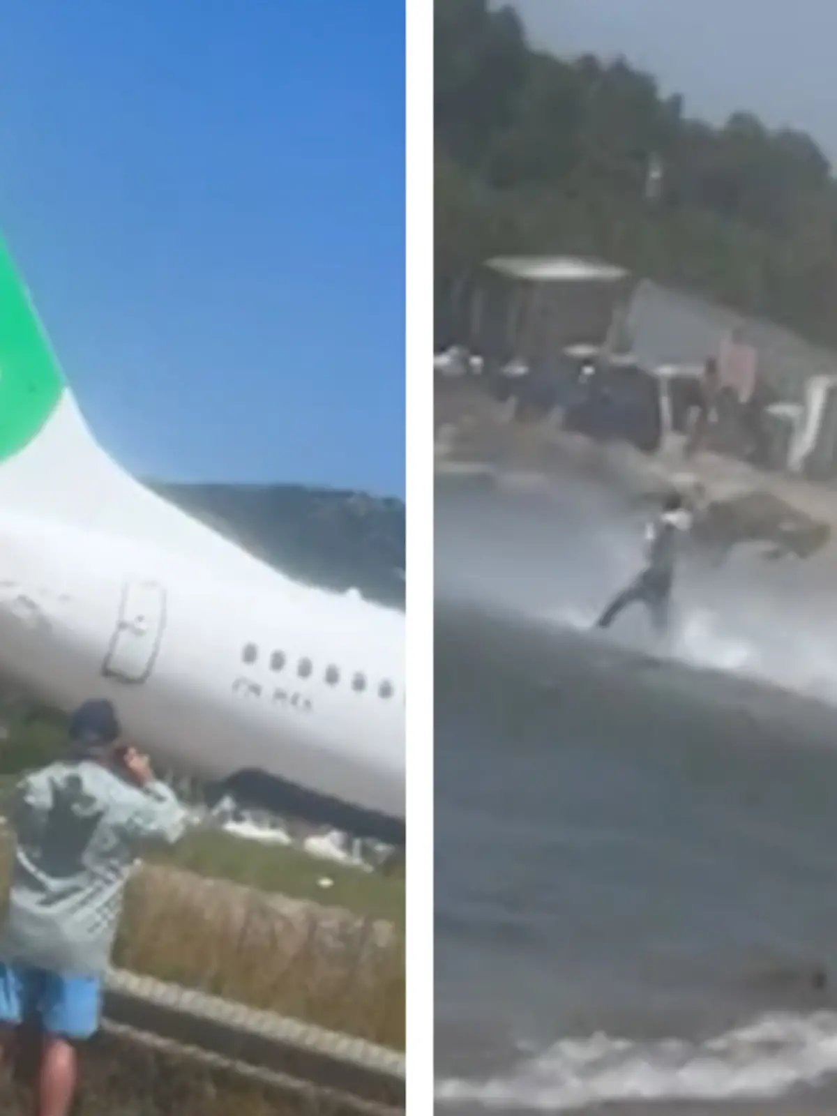 Bild zu: "Hier hebt nicht nur das Flugzeug ab! Turbine pustet Touris ins Meer"