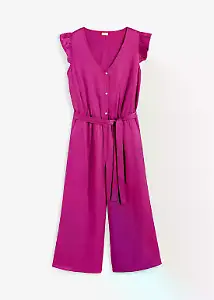 Satin-Overall mit Volants