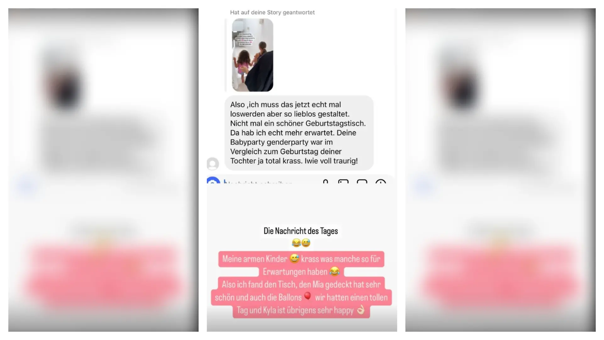 Bei Instagram bekam Sarah Harrison Kritik für die Geburtstagsfeier ihrer Tochter
