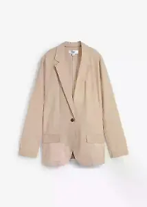 Leichter Long-Blazer mit Leinen