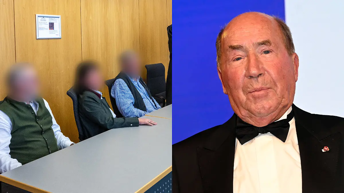 Erwin Müller und seine drei erwachsenen Adoptivkinder