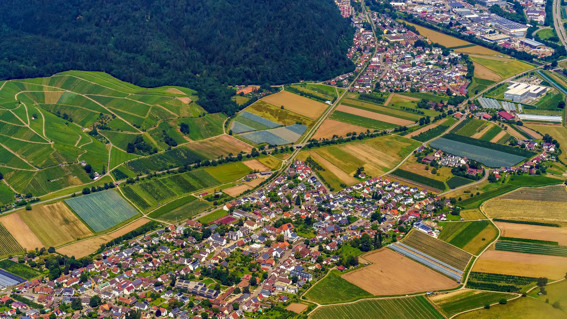 Stadtansicht des Innenstadtbereiches in Emmendingen im Bundesland Baden-Württemberg, Deutschland