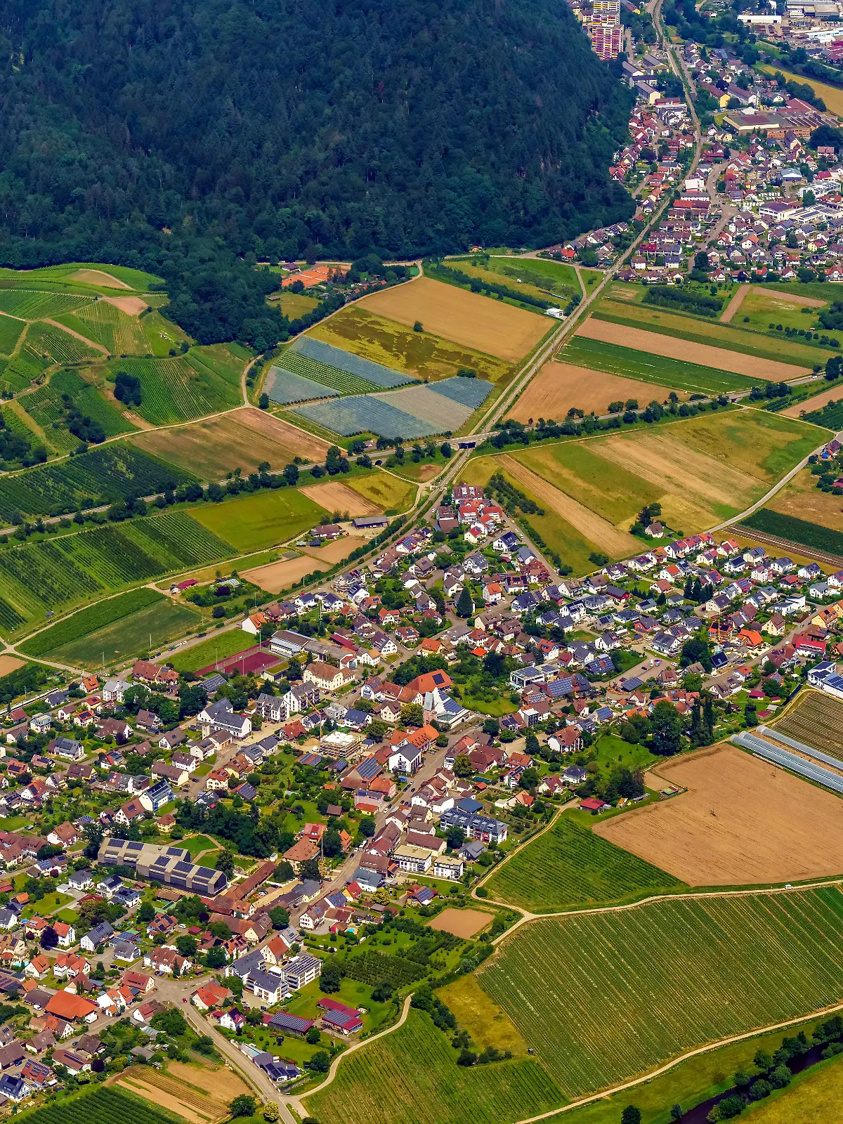 Stadtansicht des Innenstadtbereiches in Emmendingen im Bundesland Baden-Württemberg, Deutschland