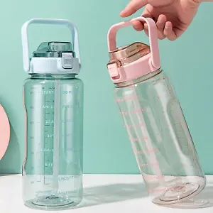 Trinkflasche mit Zeitmarkierungen