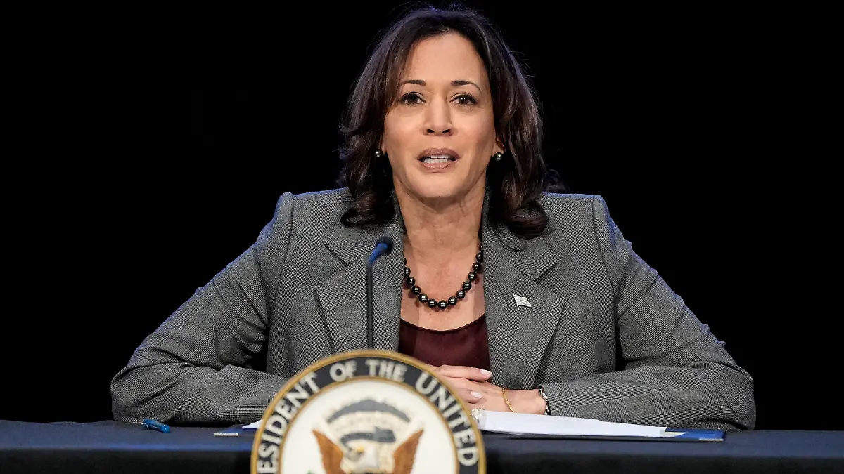 FILE - Vice President Kamala Harris speaks, Jan. 9, 2024, in Atlanta. With President Joe Biden having bowed out of the presidential race and endorsing Harris, their party is suddenly eyeing an expanding map, betting that a new burst of energy and fundraising surge has helped make Georgia, the state that delivered Biden his narrowest victory margin in 2020, a toss-up again. Harris is planning a show of political force on Tuesday, July 30, 2024, in Atlanta, the latest example of just how much the presidential contest against Republican former President Donald Trump has changed. (AP Photo/Mike Stewart, File)
