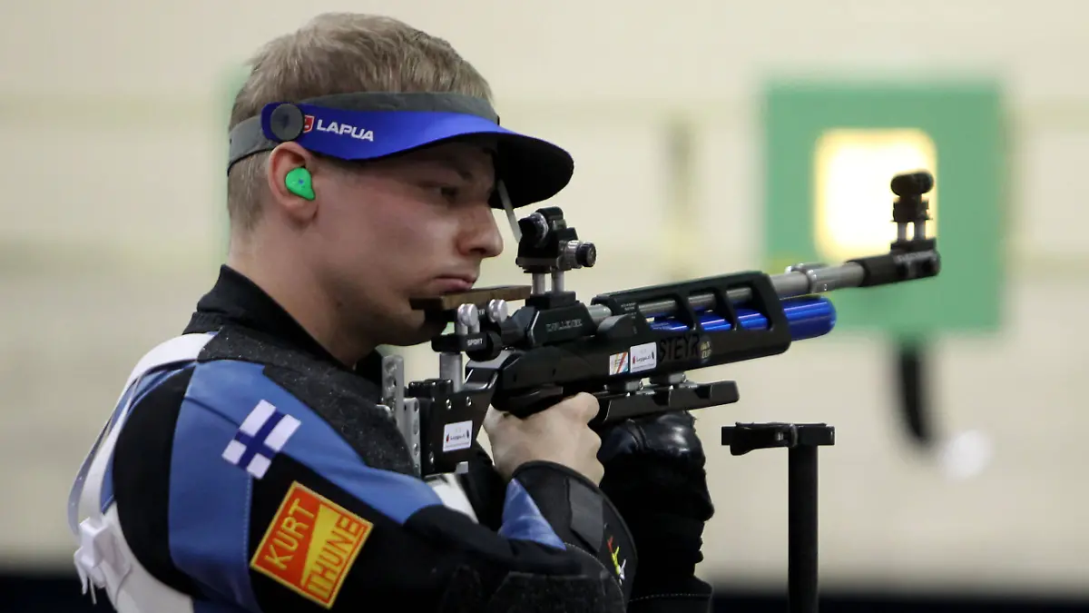 01.03.2024 GyorHungary European Shooting championships 10M Air Rifle men Aleksi Leppa Finland :