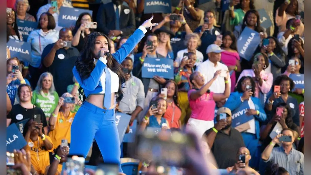 In Atlanta: Megan Thee Stallion macht sich für Kamala Harris stark