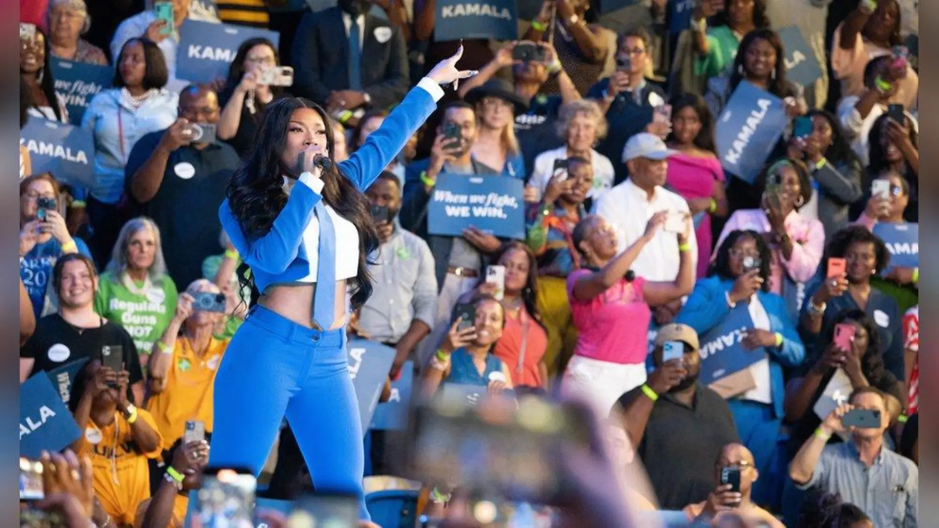 In Atlanta: Megan Thee Stallion macht sich für Kamala Harris stark