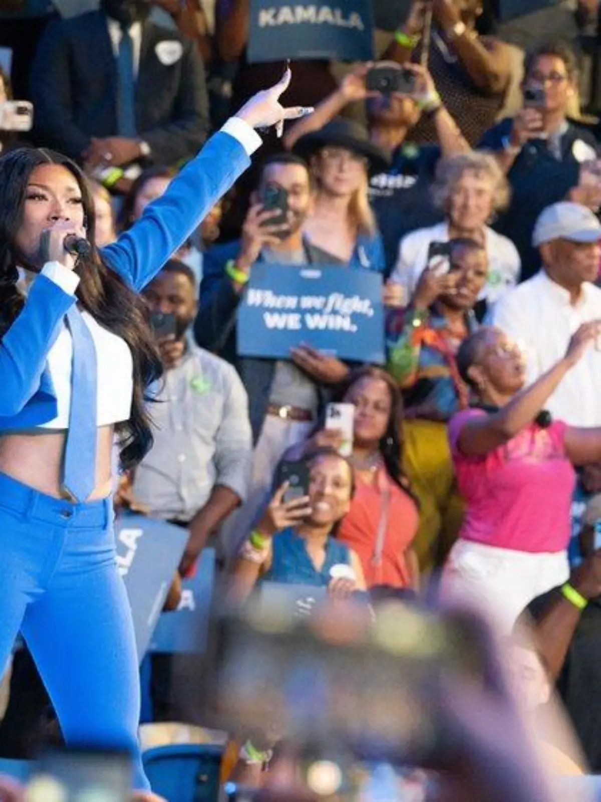 In Atlanta: Megan Thee Stallion macht sich für Kamala Harris stark