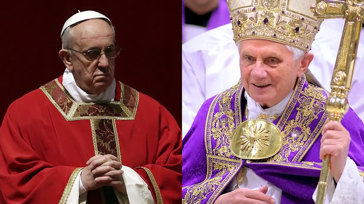 Papst Franziskus und Papst Benedikt