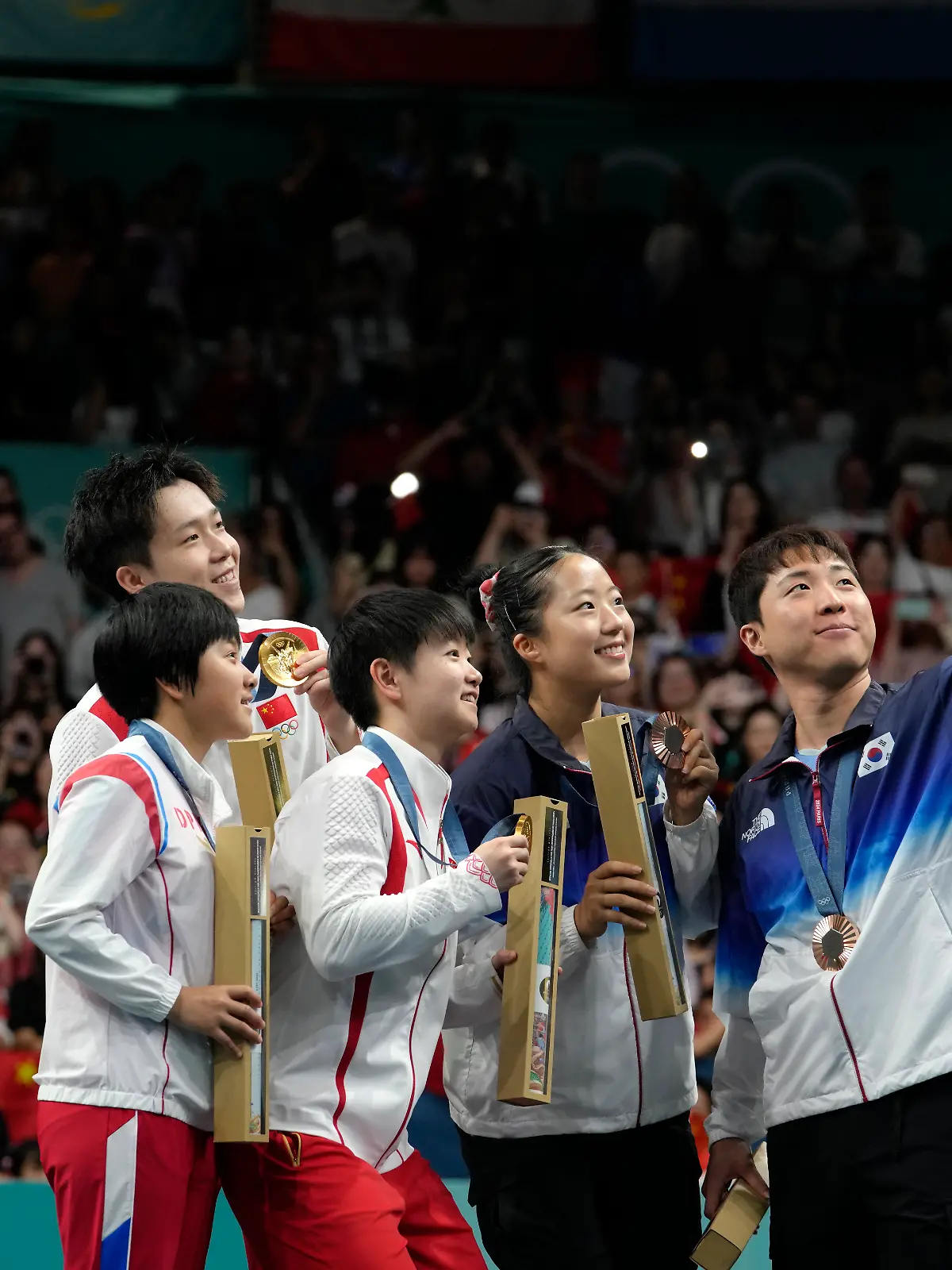 Ein gemeinsames Selfie von olympischen Tischtennisspielern aus Nordkorea und Südkorea geht um die Welt.