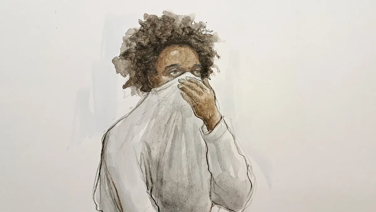 Artists impression of Axel Muganwa Rudakubana, 17, at court in Liverpool this morning, after being charged with three counts of murder, 10 of attempted murder, and one count of possessing a bladed article. August 1, 2024. Release date - August 1, 2024. A 17-year-old has been charged with the murder of three girls at a dance class in Southport. Bebe King (6), Elsie Dot Stancombe (7), and Alice Dasilva Aguiar (9) died after a knife attack at a Taylor Swift-themed event in the Merseyside town on Monday. 