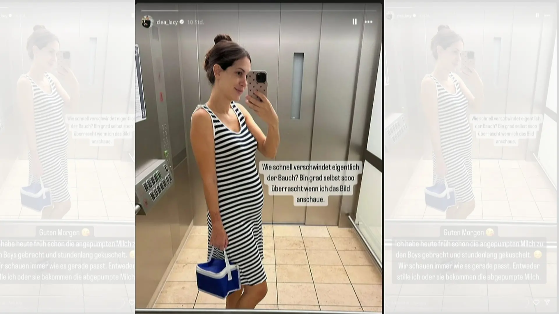So zeigt sich die 33-Jährige jetzt in ihrer Instagram-Story. Von einem kugelrunden Babybauch ist kaum noch etwas zu sehen.