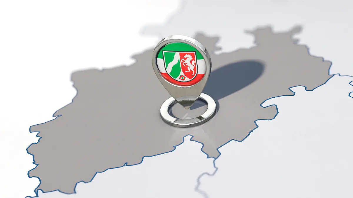 NRW, Nordrhein-Westfalen, Bundesland, Ziel, Landkarte, Wahl, Navigation, Wahlen, Tourismus, Migration, Fahne, Flagge, Wappen, Zielland, Standort, Zielort, Industriestandort, Reiseziel, Arbeit, 3D, Job, Navi, Zielpunkt, reisen, Reise, Urlaub, Umzug, flüchten, Urlaubsziel, Navigationspin, Ausbildung, Karriere, Job, Pin, Urlaubsland, fliehen, Zielland, Reiseland, Zuflucht, Illustration, Wunschland, Wunschziel, rot weiß, Hintergrund, backdrop, Symbol, Symbolbild, Konzept, abstrakt, symbolisch, North Rhine-Westphalia, NRW, vote, shape, Nordrhein-Westfalen, landmark, icon, elections, election, federal state, destination, map, navigation, tourism, migration, flag, coat of arms, target country, location, industrial site, work, 3d, job, navi, travel, trip, vacation, move, escape, holiday destination, navigation pin, pin, holiday country, flee, made in nrw, destination country, travel country, refuge, illustration, desired destination, red white, background, backdrop, symbol, symbolic image, concept, symbolic