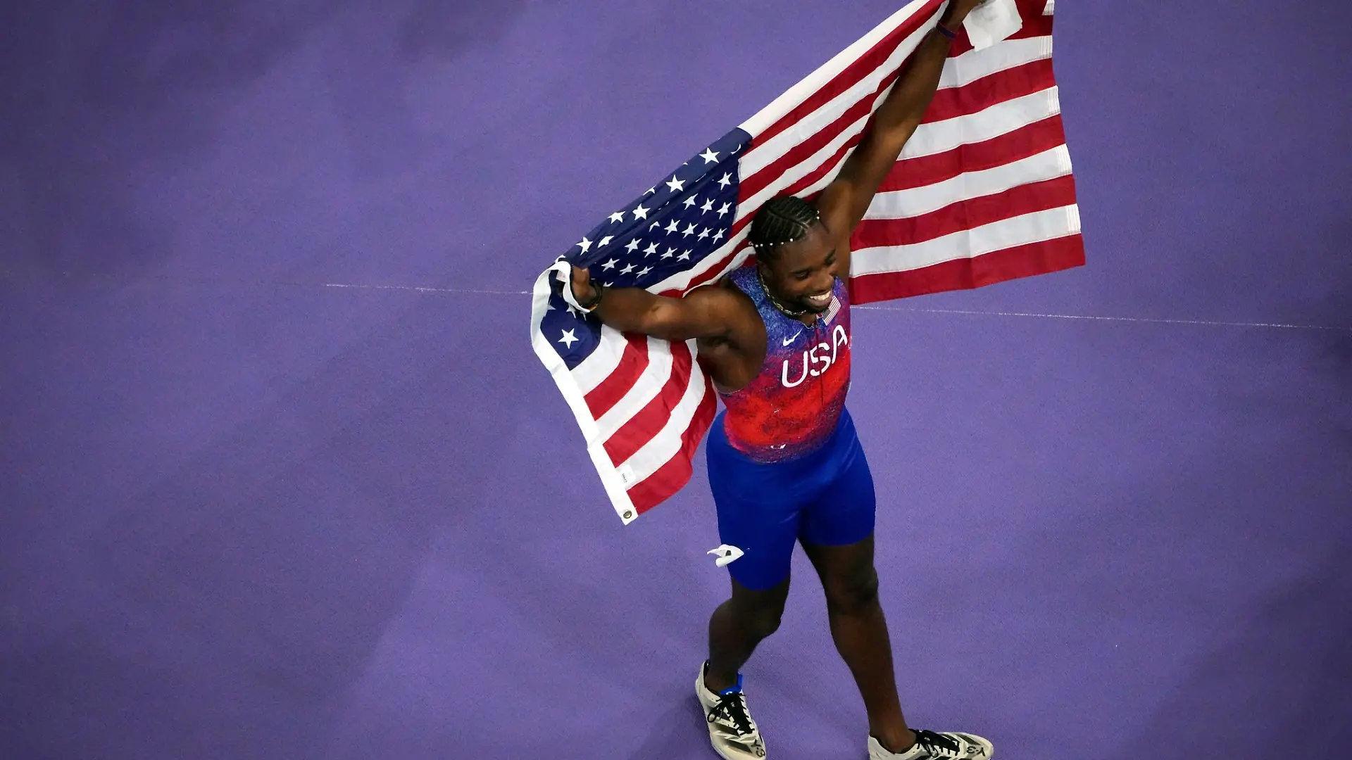 Noah Lyles ist 100-Meter-Olympiasieger.
