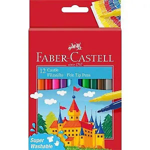 Zwölf Filzstifte von Faber Castell