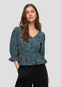 Langarmbluse mit All-over-Muster